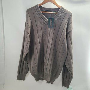 Men's Izod Club‎  Authentic Golf Sportswear Taupe Pullover Sweater Size XL